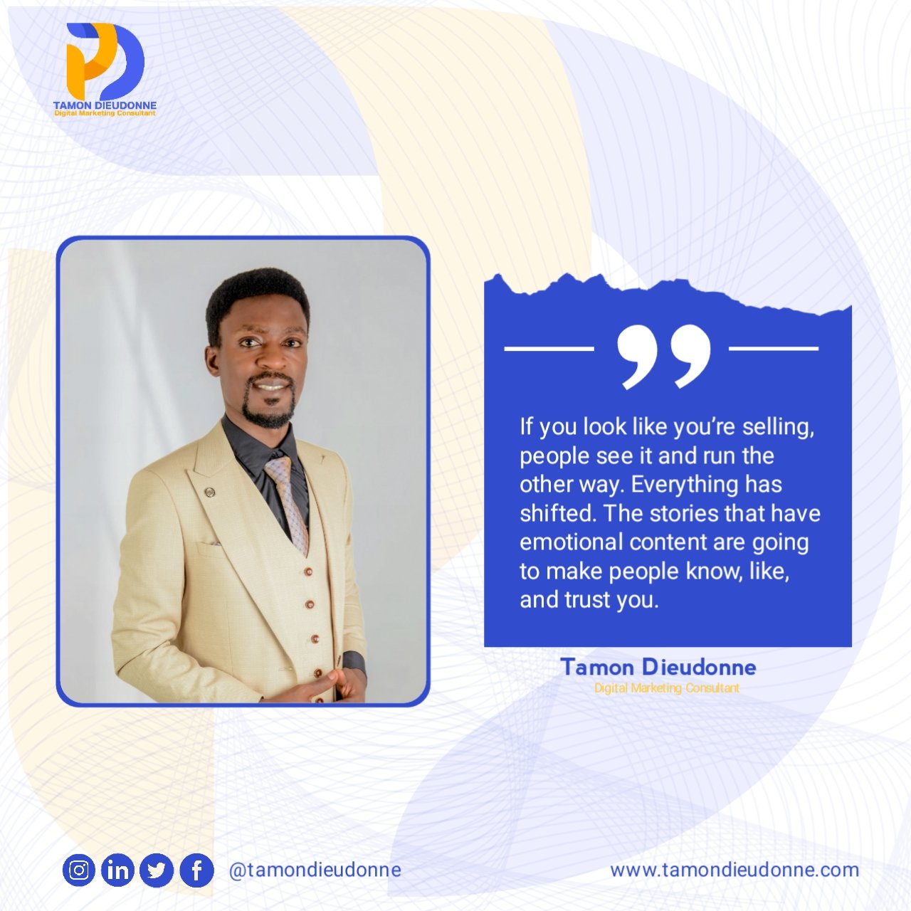 Tamon Dieudonne Quote about